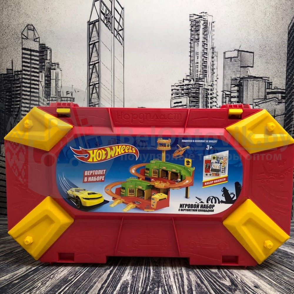 Игровой набор Hot Wheels. Парковка с вертолетной площадкой с вертолетом в комплекте (Хот Вилс) - фото 10 - id-p211954026