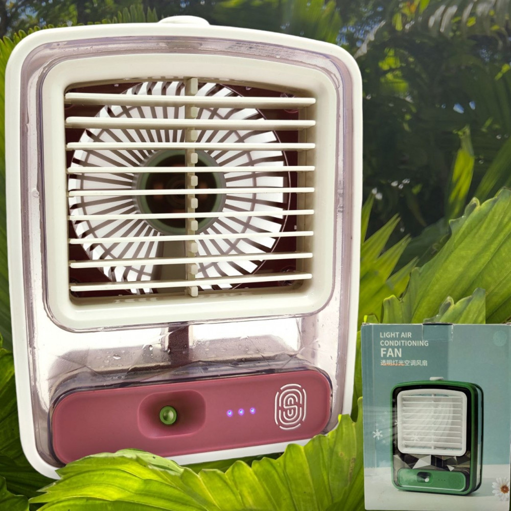 Настольный мини - вентилятор - увлажнитель Light air conditioning MINI FAN беспроводной / Кондиционер 2в1 - фото 9 - id-p211953540