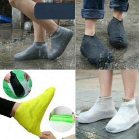 Бахилы (чехлы на обувь) от дождя и песка многоразовые силиконовые Waterproof Silicone Shoe. Суперпрочные - фото 1 - id-p211953699