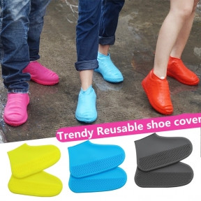 Бахилы (чехлы на обувь) от дождя и песка многоразовые силиконовые Waterproof Silicone Shoe. Суперпрочные - фото 1 - id-p211953700