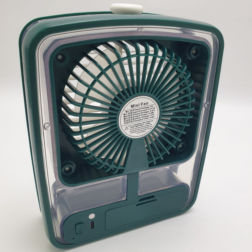 Настольный мини - вентилятор Light air conditioning MINI FAN (увлажнение и охлаждение, 3 режима обдува, USB) - фото 3 - id-p206985182