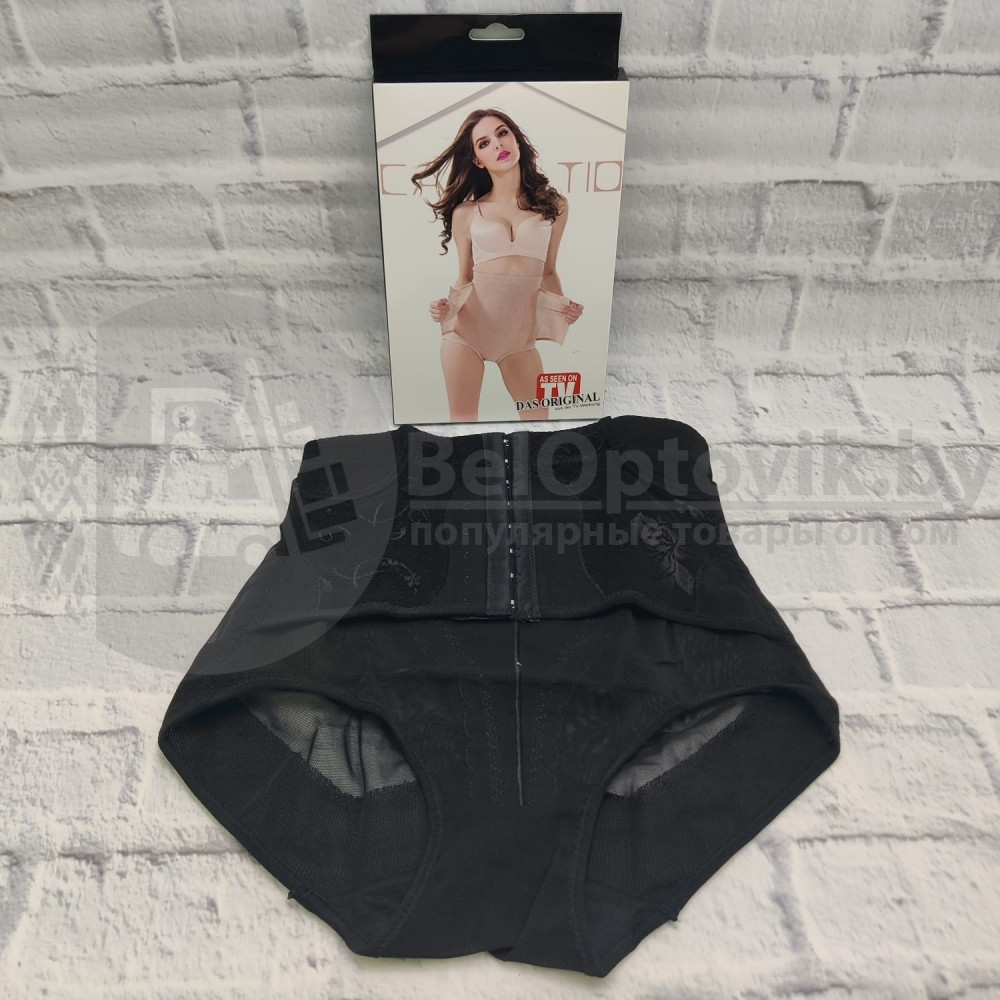 Утягивающее женское белье Hot Shapers высокие корректирующие трусики-корсет для подтяжки живота Черные XL - фото 9 - id-p211953734