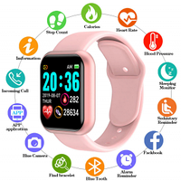 Умные часы Smart Bracelet Health Steward Розовый корпус розовый браслет