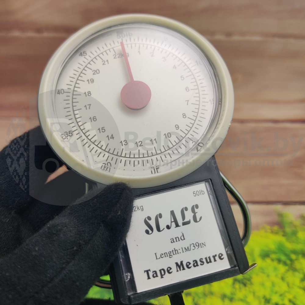 Механические весы-безмен Scale 1-22 кг с измерительной лентой 100 см - фото 4 - id-p211953745