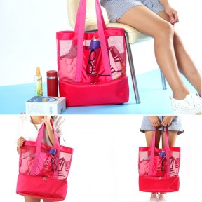 Летняя сумка для пляжа PlayJoy (термосумка) Розовая - фото 1 - id-p211954419