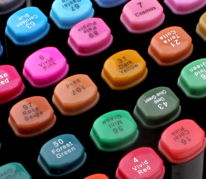 Маркеры - фломастеры для скетчинга Touch NEW, набор 80 цветов (двухсторонние) - фото 2 - id-p181591399