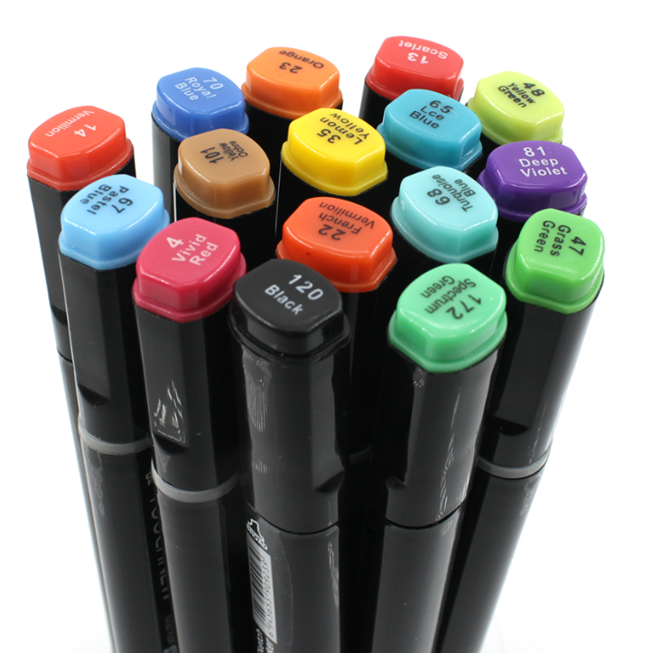 Маркеры - фломастеры для скетчинга Touch NEW, набор 60 цветов (двухсторонние) Черные - фото 10 - id-p181591400