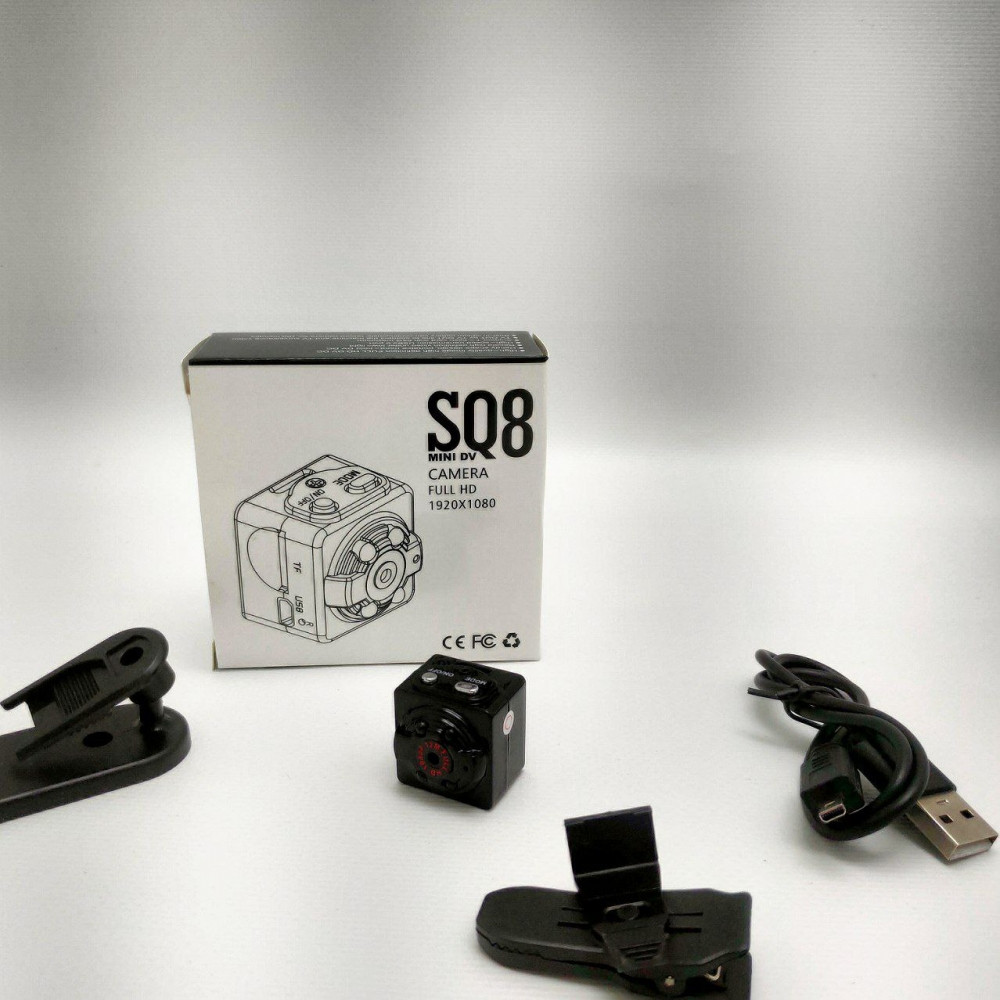 Скрытая мини видеокамера SQ8 Mini DV 1080P / Мини видеорегистратор / Спортивная камера с датчиком движения и - фото 8 - id-p205936919