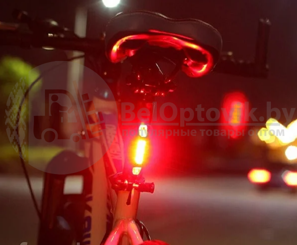 Фонарь BS-216 велосипедный, задний, аккумуляторный 5 диодов (15 люмен) 4 режима - фото 6 - id-p211954077