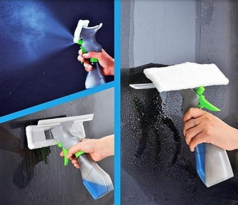 Щетка водосгон с распылителем для окон Easy Glass 3 in 1 Spray Window Cleaner - фото 1 - id-p211954444