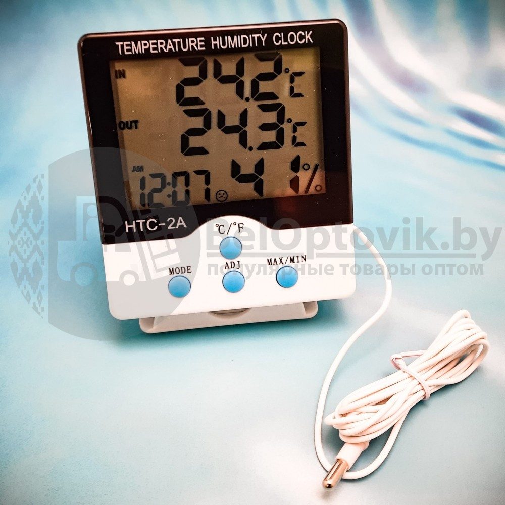 Термометр с выносным датчиком гигрометр HTC-2A - фото 7 - id-p211953646