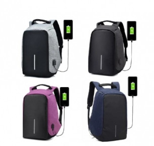 Рюкзак Bobby XL с отделением для ноутбука до 17 дюймов и USB портом Антивор Фиолетовый - фото 1 - id-p211954124