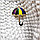 Брошь Зонтик 4,0 х 2,8 см Белый, фото 4