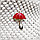 Брошь Зонтик 4,0 х 2,8 см Красный, фото 9