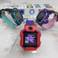 Часы детские Smart Watch Kids Baby Watch Q88  Красный корпус - синий ремешок