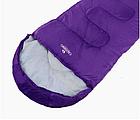 Спальный мешок ACAMPER BERGEN 300г/м2 фиолетовый, фото 4