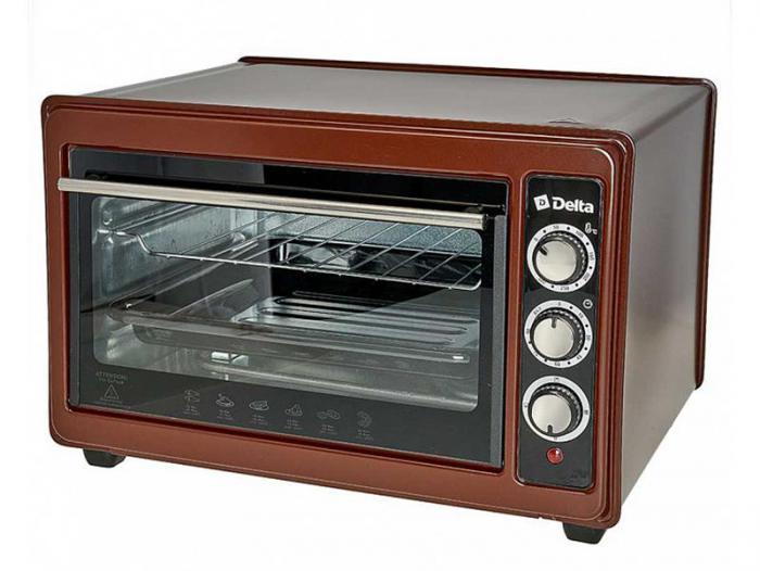Домашняя мини печь для выпечки электропечь бытовая настольная компактная кухонная Delta D-0123 коричневая - фото 1 - id-p211955843