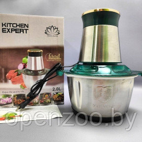 Кухонный комбайн Молния (электрический измельчитель) для кухни Kitchen Expert 350 W (2 скорости, стальная - фото 1 - id-p211956005