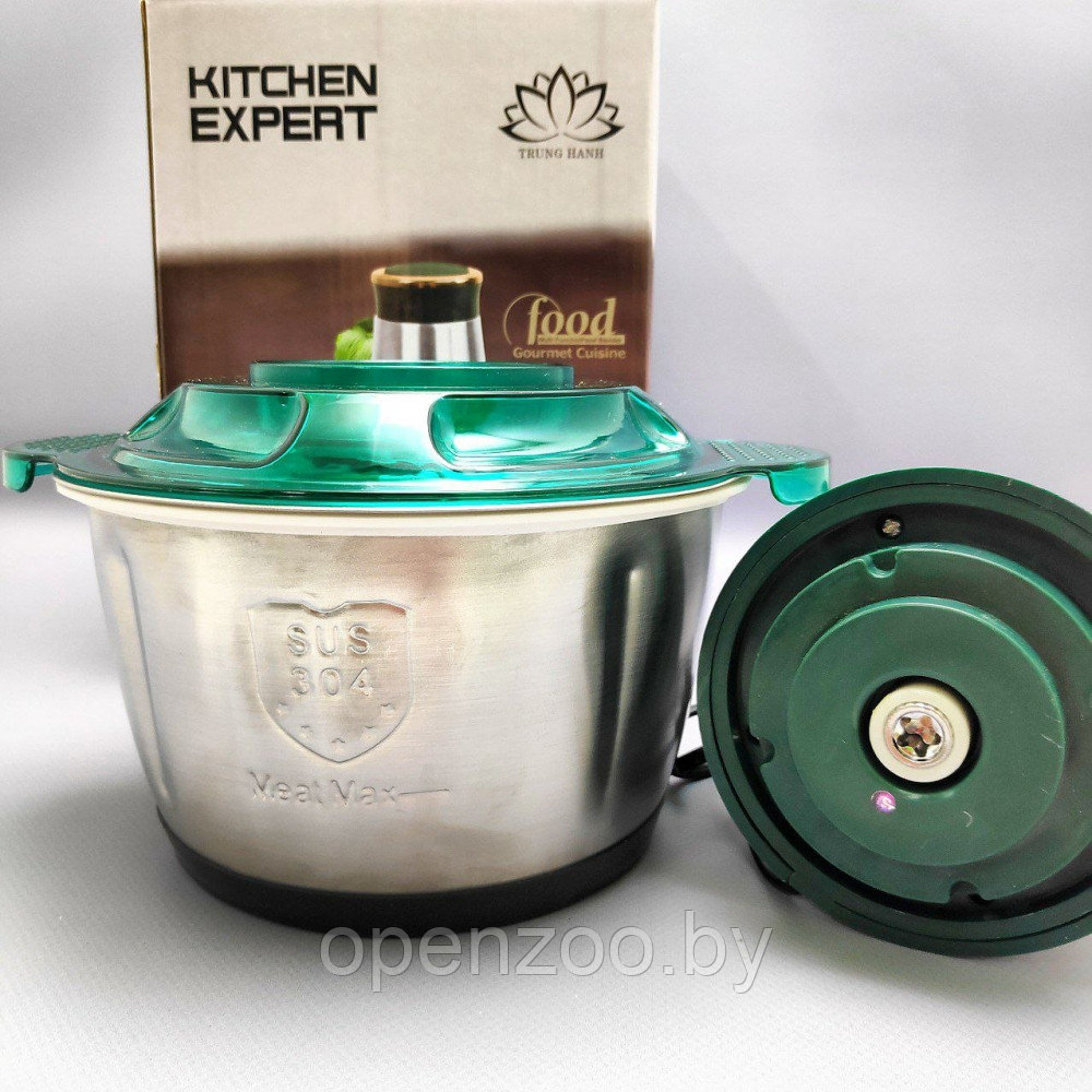 Кухонный комбайн Молния (электрический измельчитель) для кухни Kitchen Expert 350 W (2 скорости, стальная - фото 2 - id-p211956005