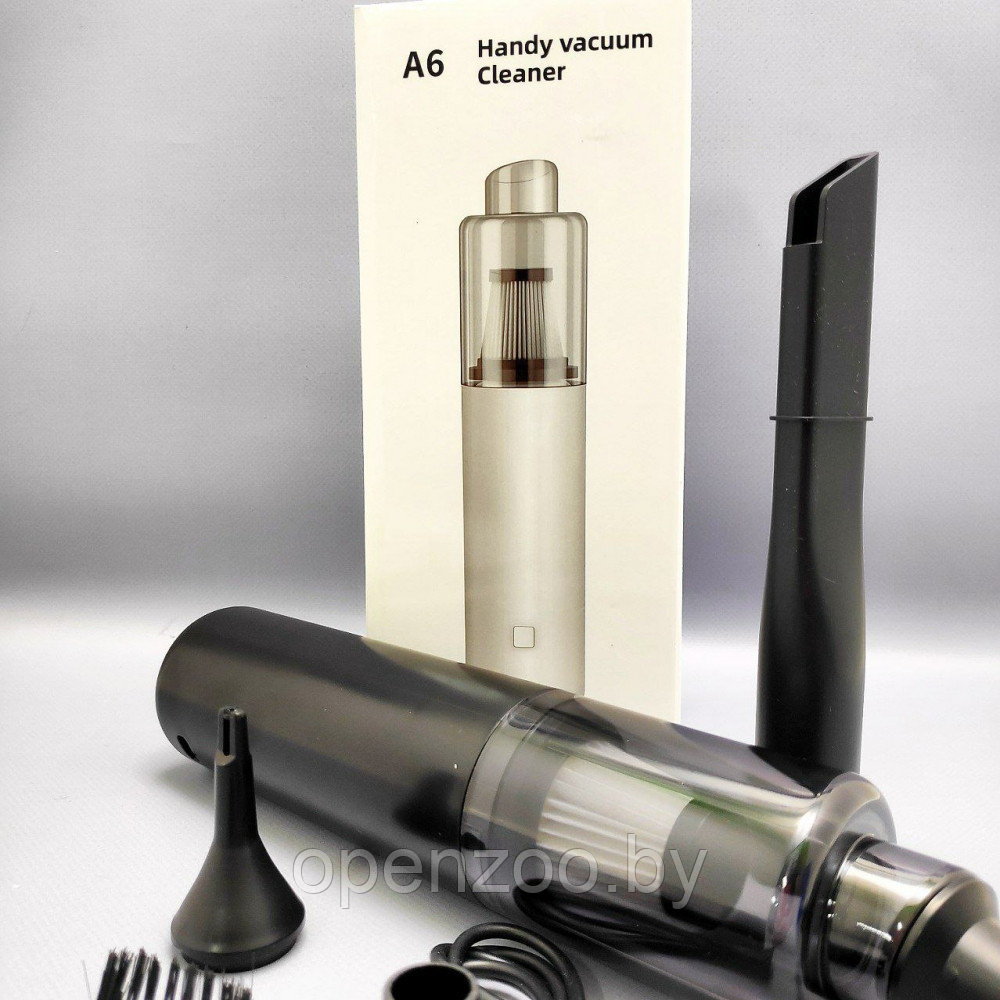 Беспроводной пылесос для автомобиля Handy Vacuum Cleaner A6, мощность 120 W (5 насадок, 2000 мАч) - фото 3 - id-p211956010