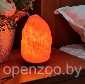 Соляная лампа - ночник из гималайской соли Crystal Salt Lamp / Соляная лампа 2-3 кг. с выключателем - фото 1 - id-p211956011