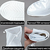 Защитные чехлы (дождевики, пончи) для обуви от дождя и грязи с подошвой цветные, Белые р-р 45-46 (3XL), фото 7