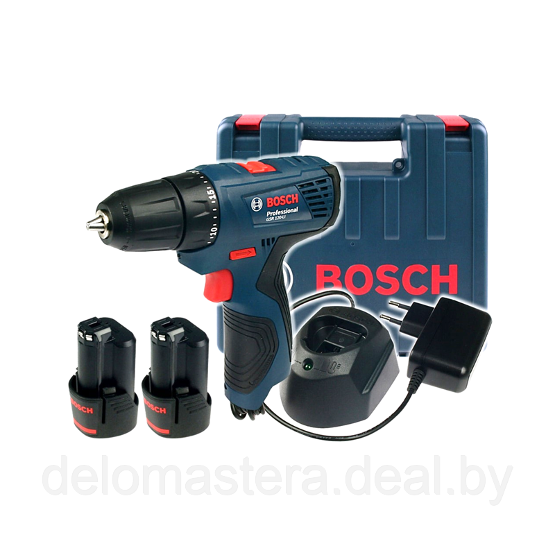 Дрель-шуруповерт Bosch GSR 120-LI Professional 06019G8000 (с 2-мя АКБ, кейс) (оригинал) - фото 1 - id-p211966113