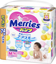 Подгузники-трусики детские Merries M