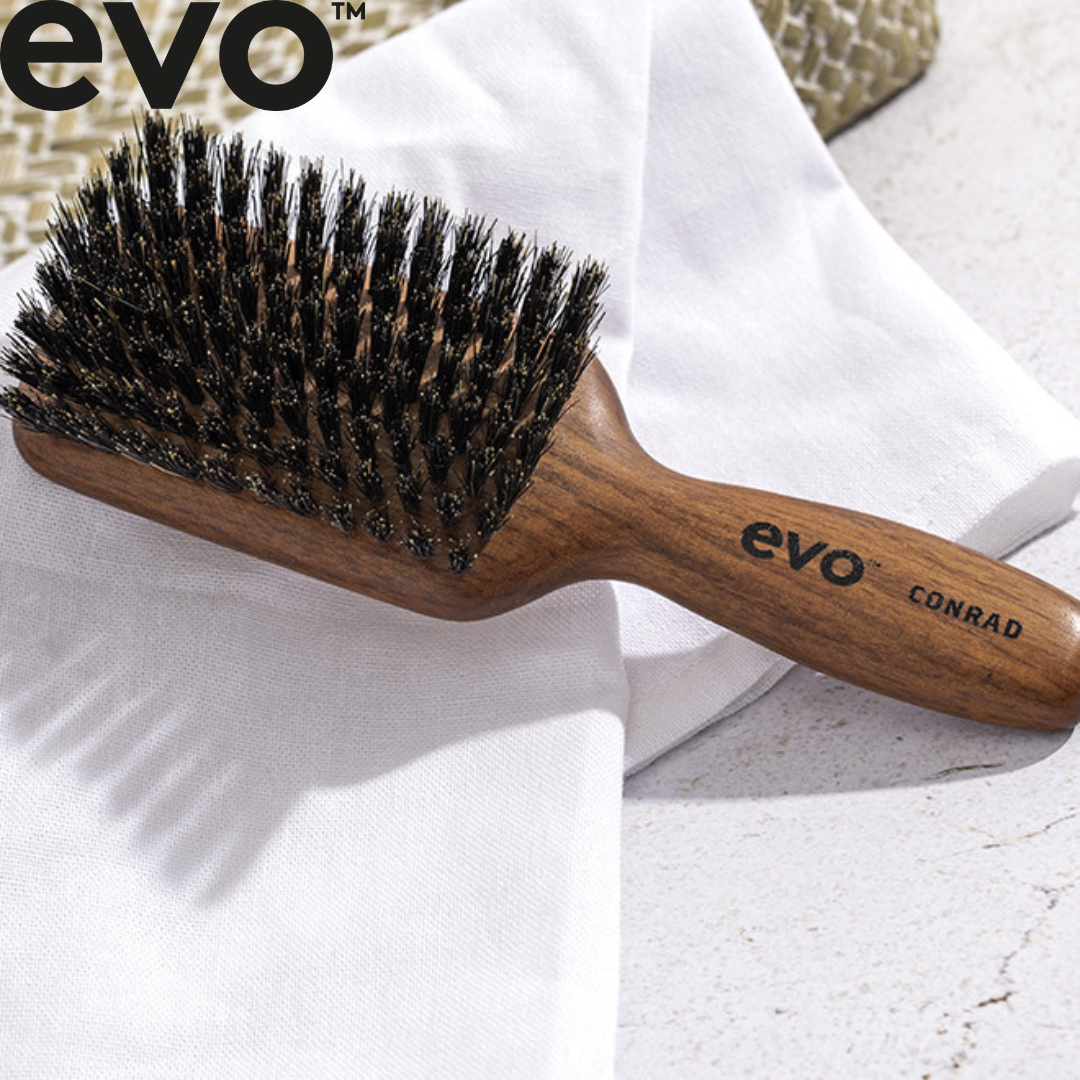 Щетка для волос с натуральной щетиной Evo Conrad Bristle Paddle Brush - фото 3 - id-p211991719