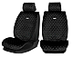 Накидки на передние сиденья Модель 22MC, Черный велюр, серая прострочка "Ромб", черный кант, фото 5