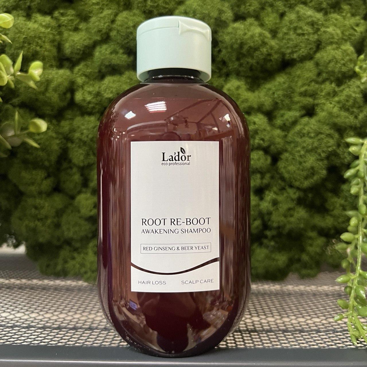 Шампунь для роста волос LA'DOR ROOT RE-BOOT AWAKENING SHAMPOO (RED GINSENG & BEER YEAST) 300мл