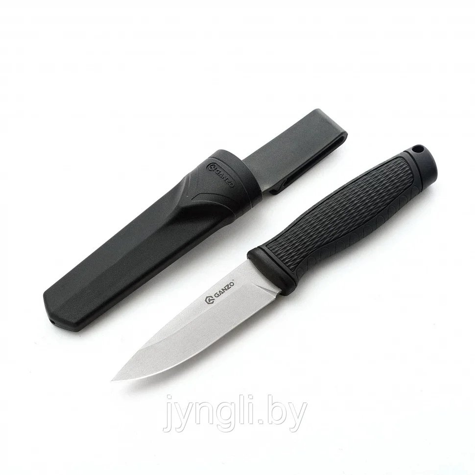 Нож Ganzo G806-BK черный с ножнами - фото 2 - id-p212013989