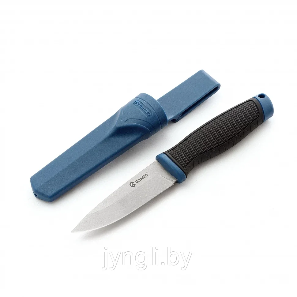 Нож Ganzo G806-BL голубой с ножнами - фото 1 - id-p212014773