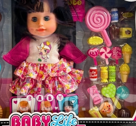 Детская интерактивная кукла пупс Baby Life с аксессуарами, аналог Baby born 58670 набор для девочек - фото 2 - id-p212023458