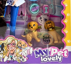 Детская кукла Барби доктор ветеринар, детский игровой набор кукол Barbie врач для девочек с аксессуарами 1884B - фото 3 - id-p212028827