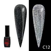 Гель лак Disco Gel Polish, Global Fashion, светоотражающий, 8 мл C12