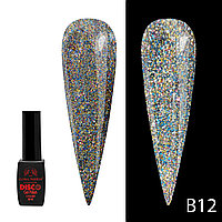 Гель лак Disco Gel Polish, Global Fashion, светоотражающий, 8 мл B12