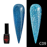 Гель лак Disco Gel Polish, Global Fashion, светоотражающий, 8 мл C09