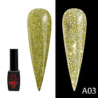 Гель лак Disco Gel Polish, Global Fashion, светоотражающий, 8 мл A03