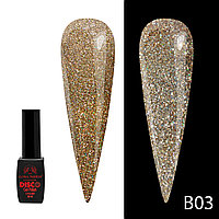 Гель лак Disco Gel Polish, Global Fashion, светоотражающий, 8 мл B03