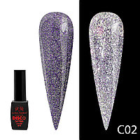 Гель лак Disco Gel Polish, Global Fashion, светоотражающий, 8 мл C02