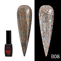 Гель лак Disco Gel Polish, Global Fashion, светоотражающий, 8 мл B08