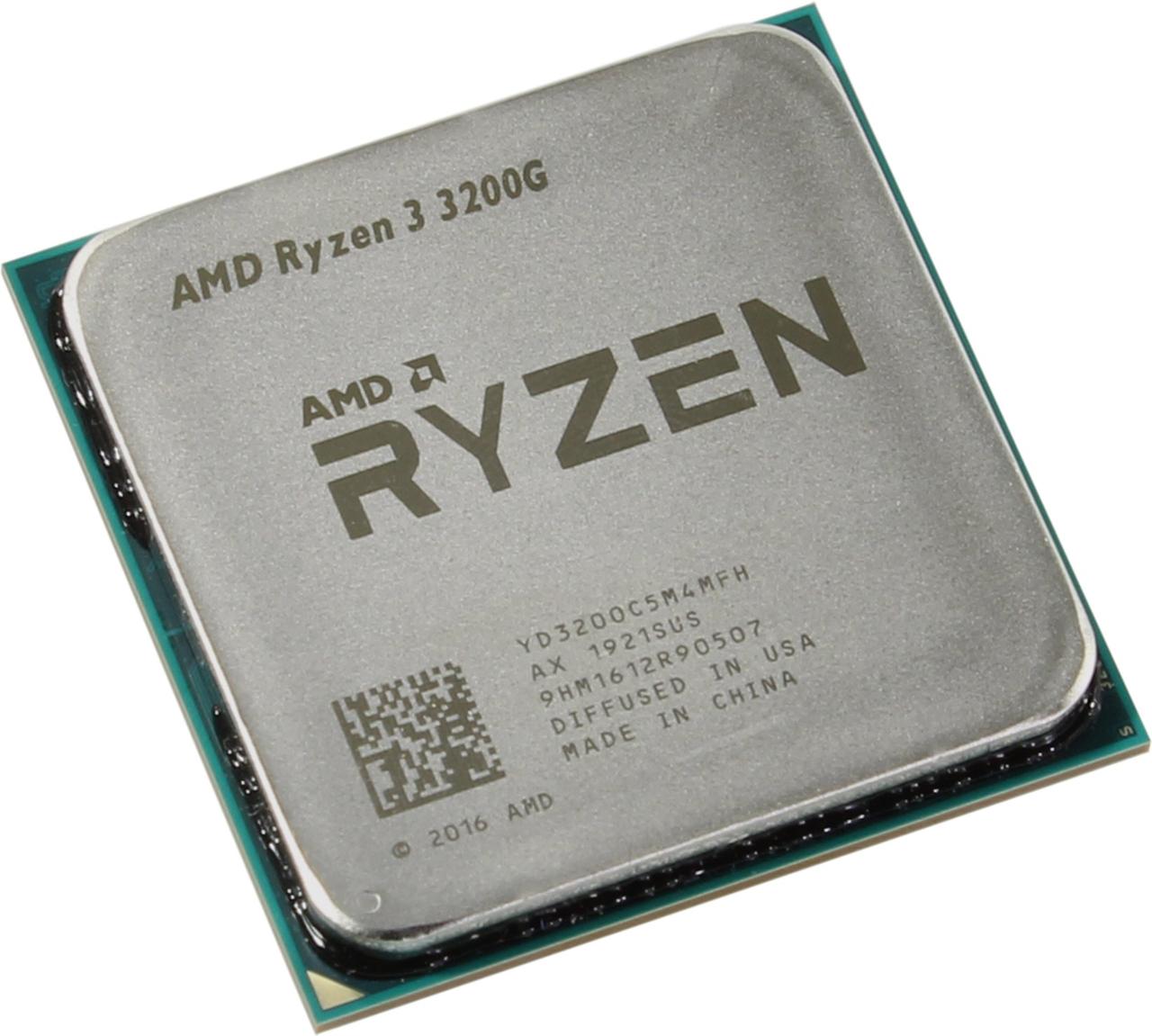 CPU AMD Ryzen 3 3200G (YD3200C5) 3.6 GHz/4core/SVGA RADEON Vega 8/2+4Mb/65W Socket AM4