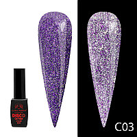 Гель лак Disco Gel Polish, Global Fashion, светоотражающий, 8 мл C03