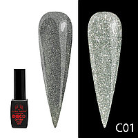 Гель лак Disco Gel Polish, Global Fashion, светоотражающий, 8 мл C01