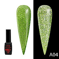 Гель лак Disco Gel Polish, Global Fashion, светоотражающий, 8 мл A04