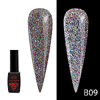 Гель лак Disco Gel Polish, Global Fashion, светоотражающий, 8 мл B09