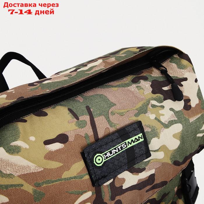 Рюкзак туристический, отдел на молнии, 40 л, 3 наружных кармана, цвет камуфляж - фото 2 - id-p211964527