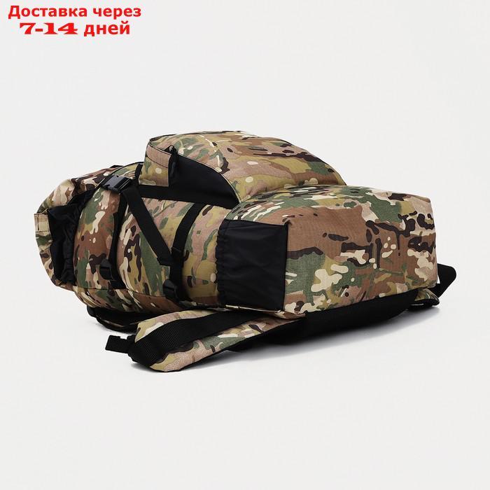 Рюкзак туристический, отдел на молнии, 40 л, 3 наружных кармана, цвет камуфляж - фото 6 - id-p211964527