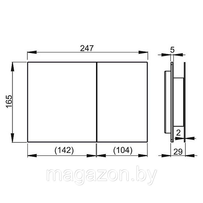 Кнопка для инсталляции Alcaplast Air Inox - фото 2 - id-p7875482